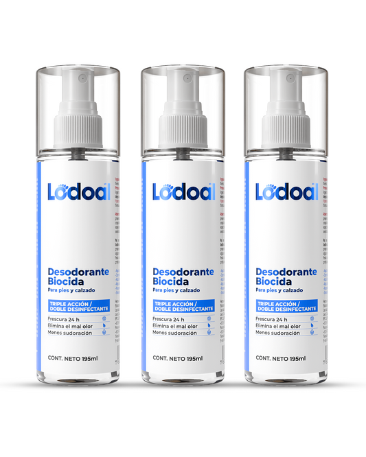Desinfectante para pies y calzado de 195 mL (3 pzas)